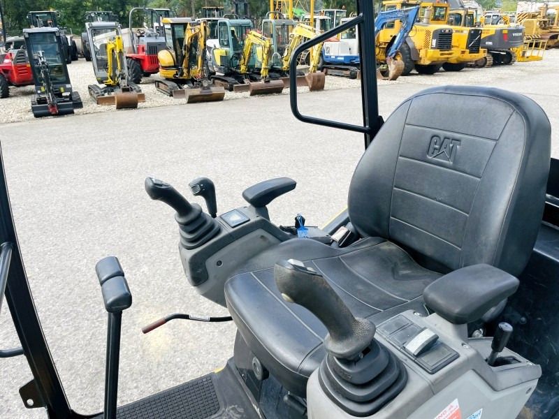 2018 Caterpillar 301.7D mini excavator operator station view 2018 Caterpillar 301.7D mini excavator operator station view
