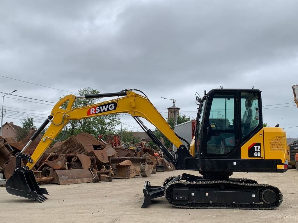 2023 RSWG TZ60 mini excavator, side view