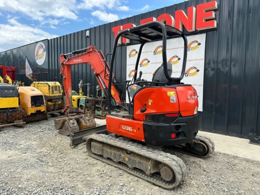2018 Kubota U36-4 mini excavator, rear three-quarter view 2018 Kubota U36-4 mini excavator, rear three-quarter view