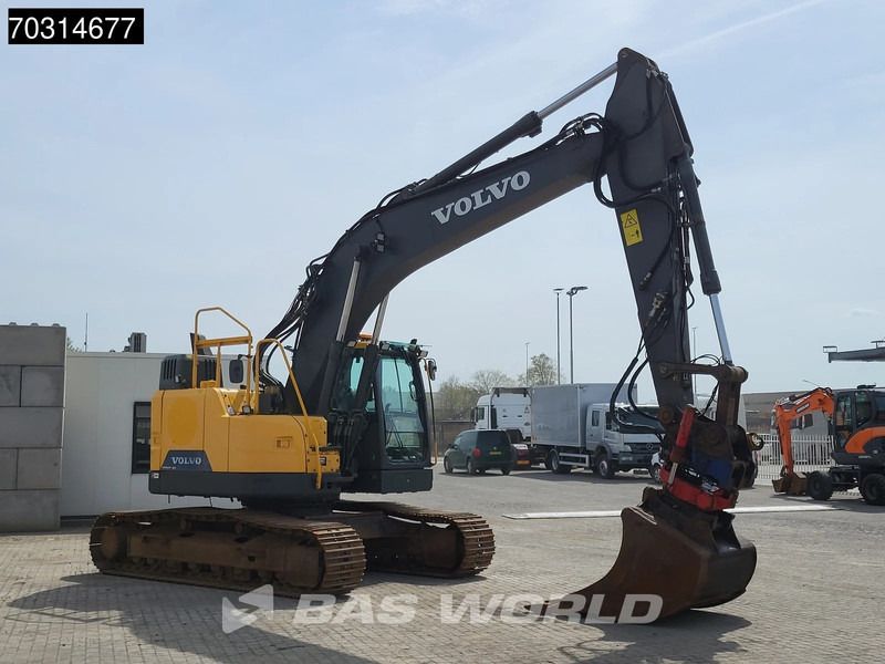 2015 Volvo ECR235EL crawler excavator, rear three-quarter view
