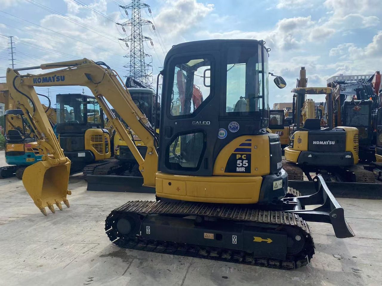 2022 Komatsu PC-55MR mini excavator, side profile view