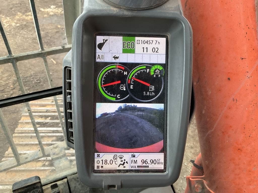 2017 Hitachi ZX350LC-6 crawler excavator interior monitor view