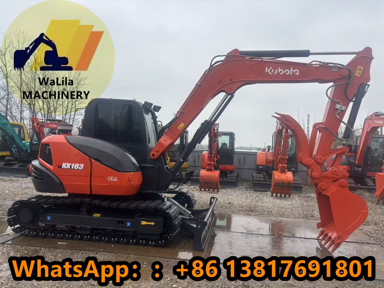 2023 Kubota KX183 mini excavator, side profile view