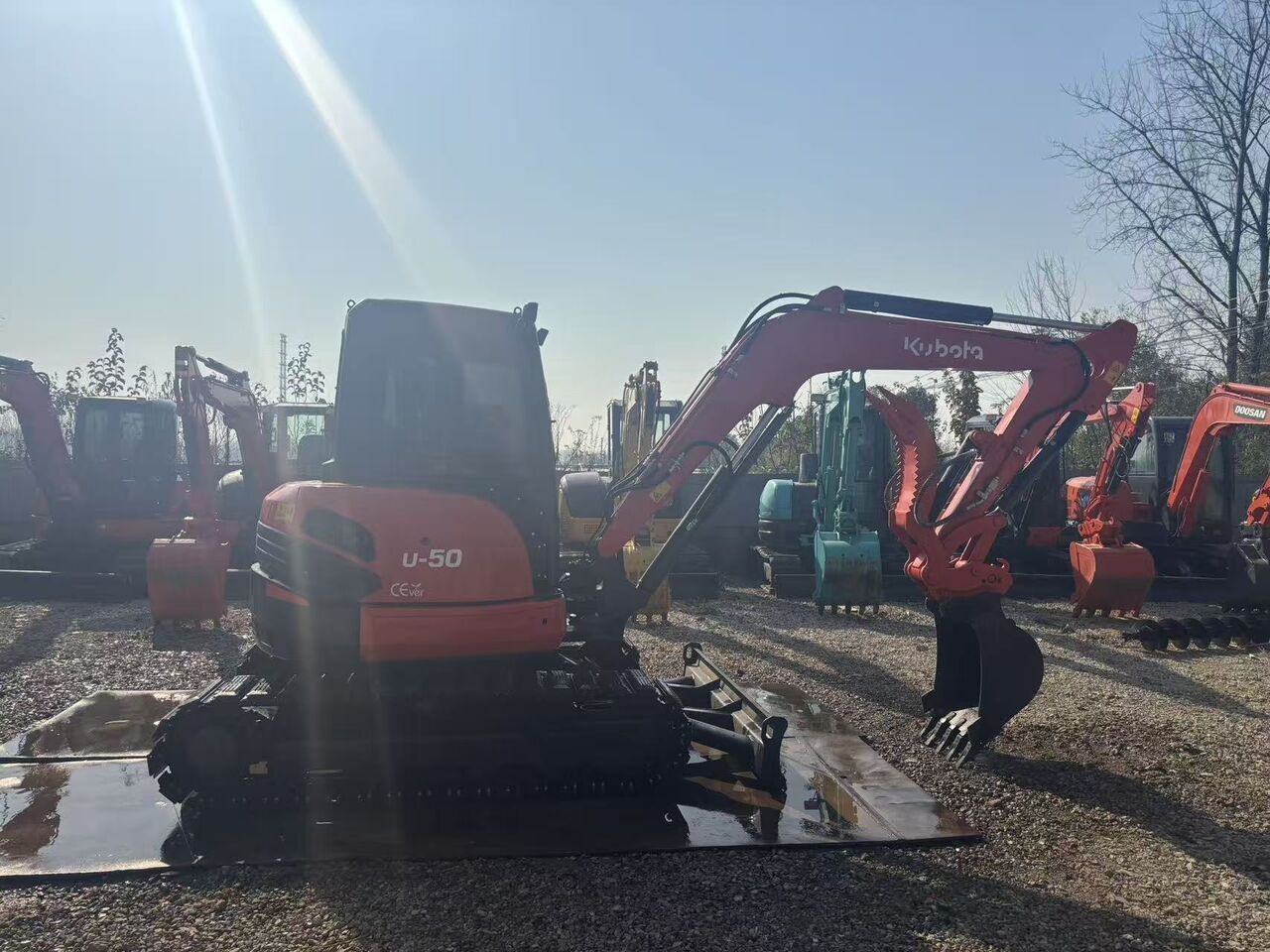2024 Kubota U50-5 mini excavator, front-side view 2024 Kubota U50-5 mini excavator, front-side view