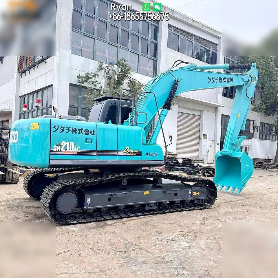 2020 Kobelco SK210LC-6E crawler excavator, rear three-quarter view