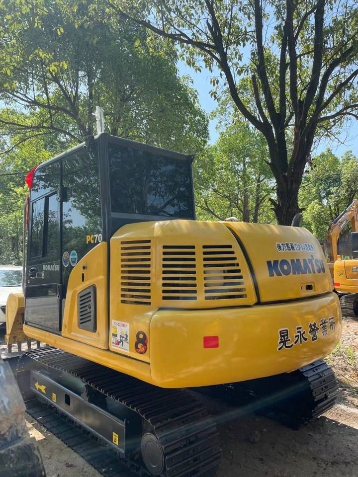 2024 Komatsu PC70-8 mini excavator rear three-quarter view