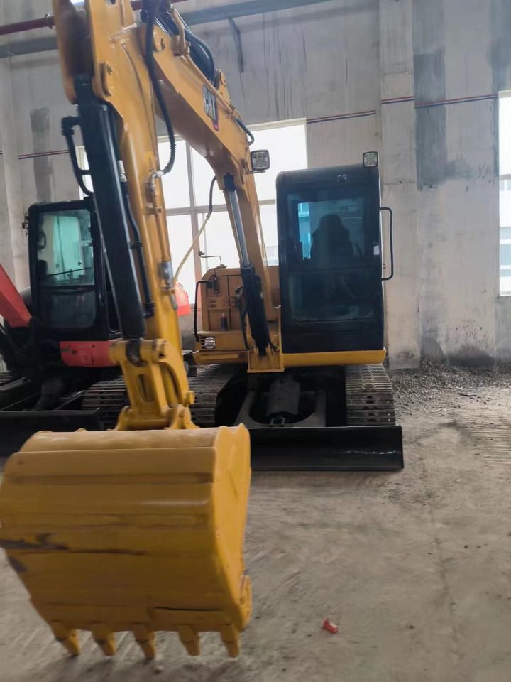 Caterpillar 307E mini excavator front view