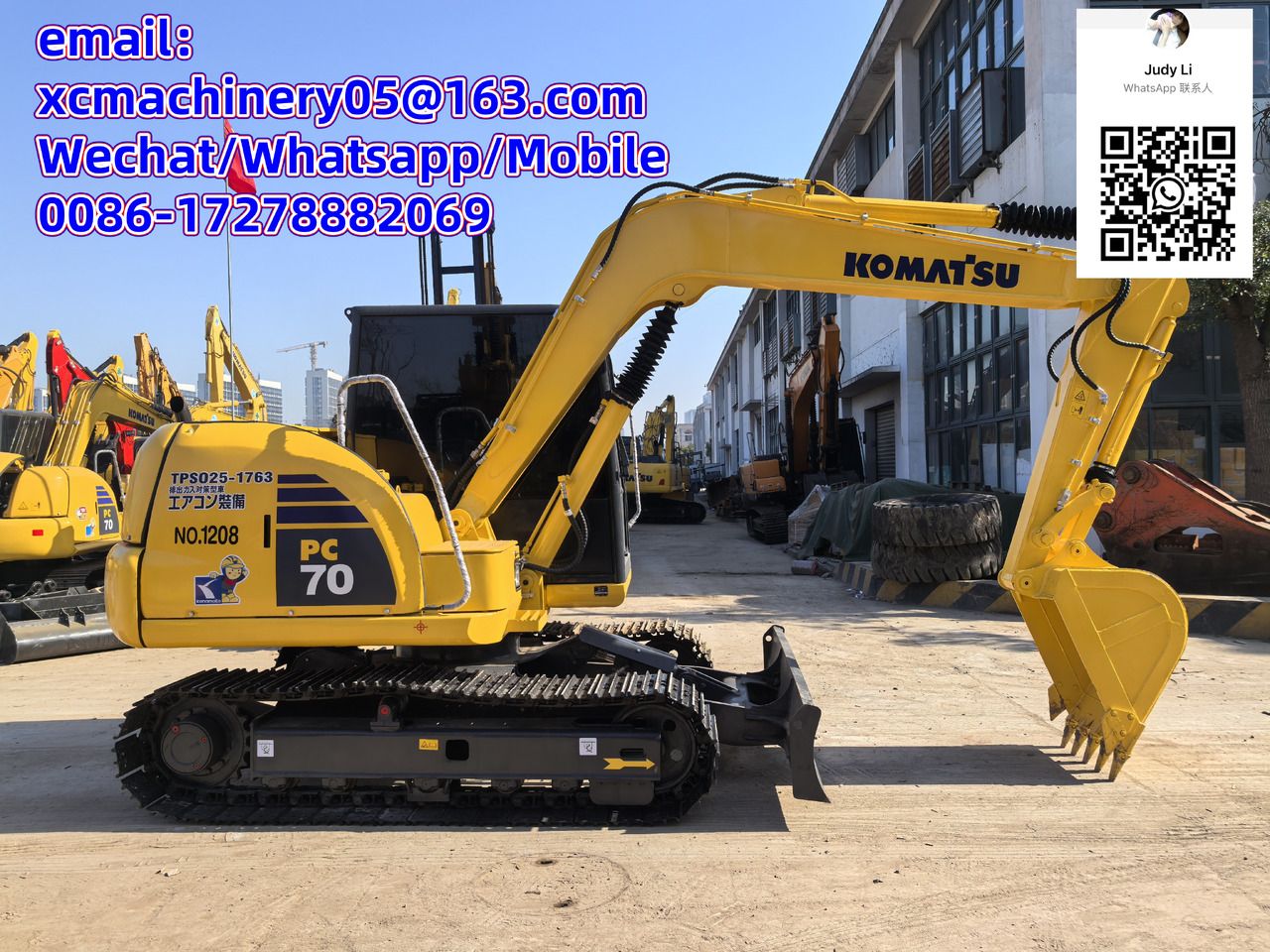 2023 Komatsu PC70-8 mini excavator, side profile view