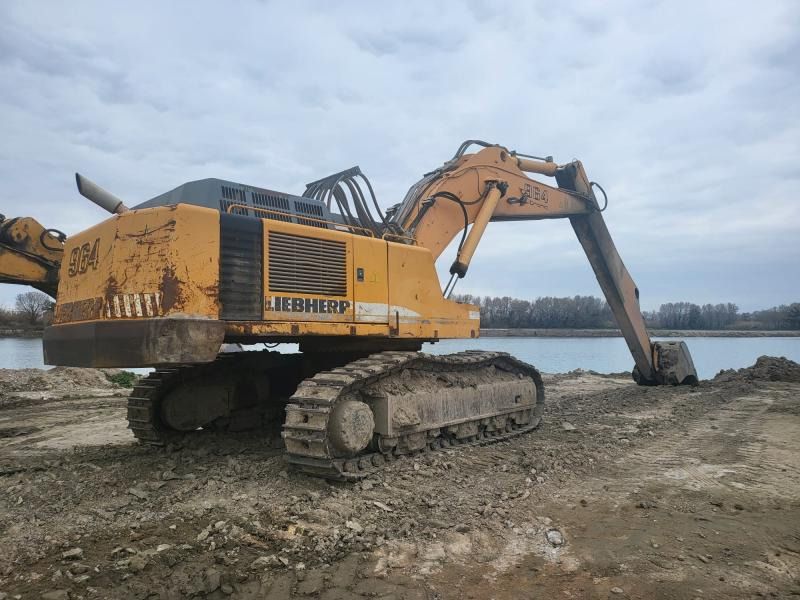 2006 Liebherr R964B crawler excavator, rear three-quarter view