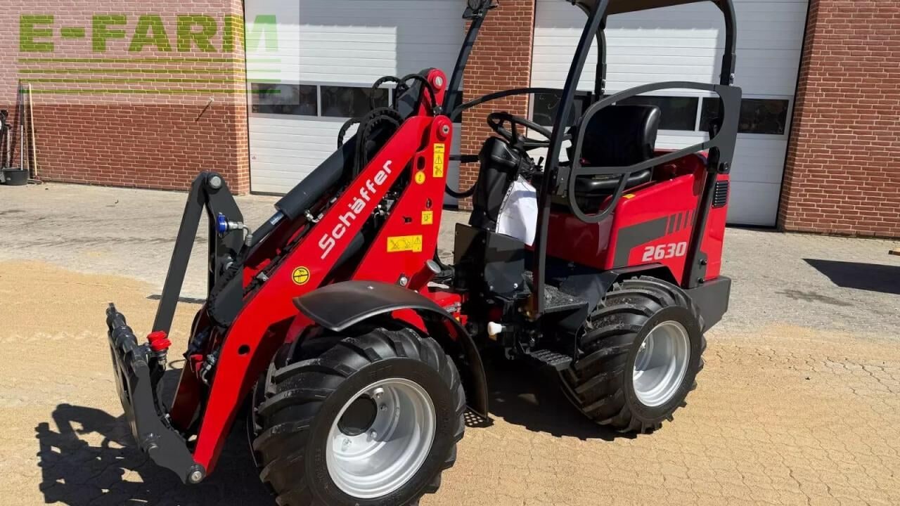 2026 Schäffer 2630 mini excavator, front three-quarter view