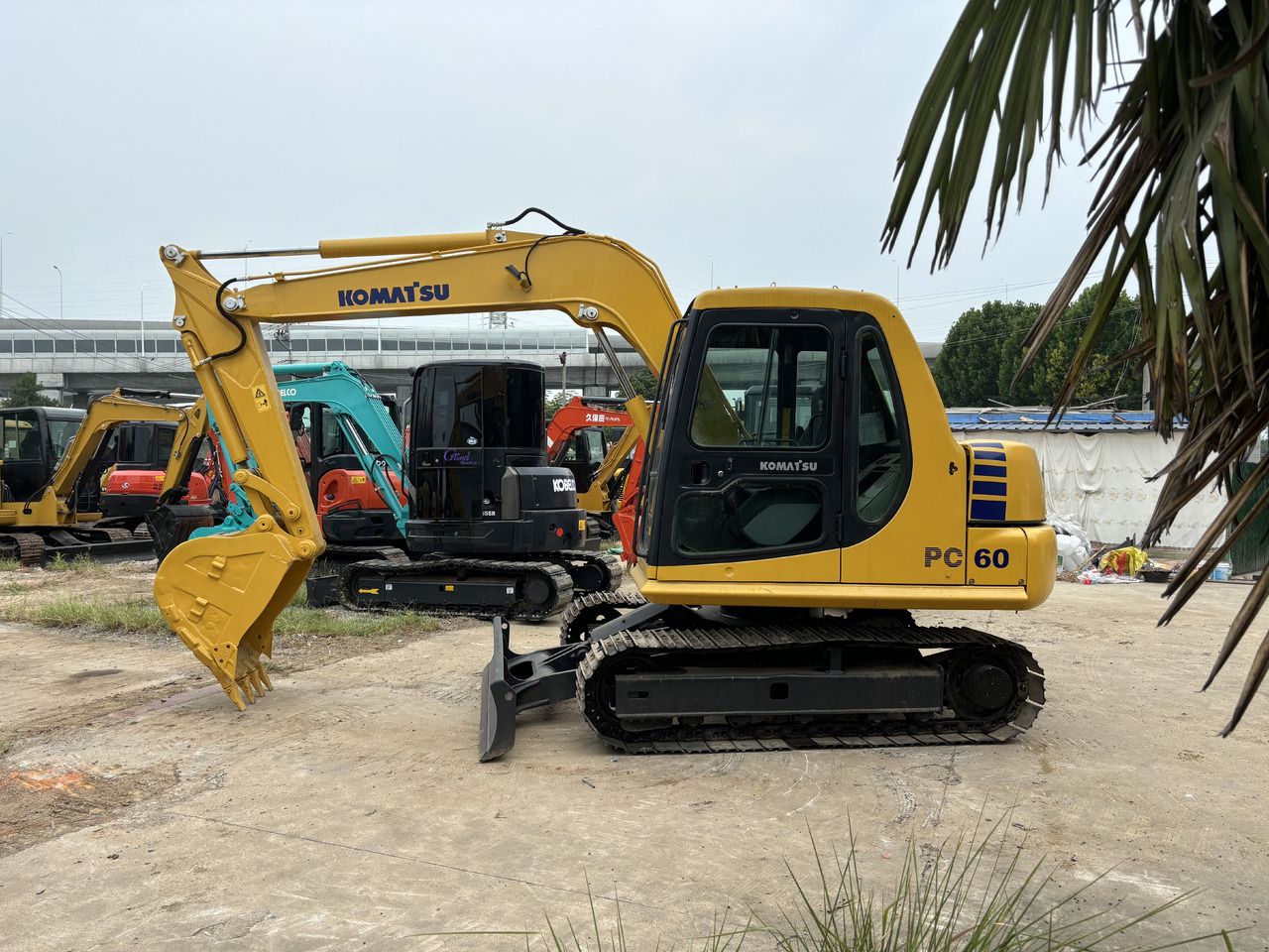2017 Komatsu PC60 mini excavator side view