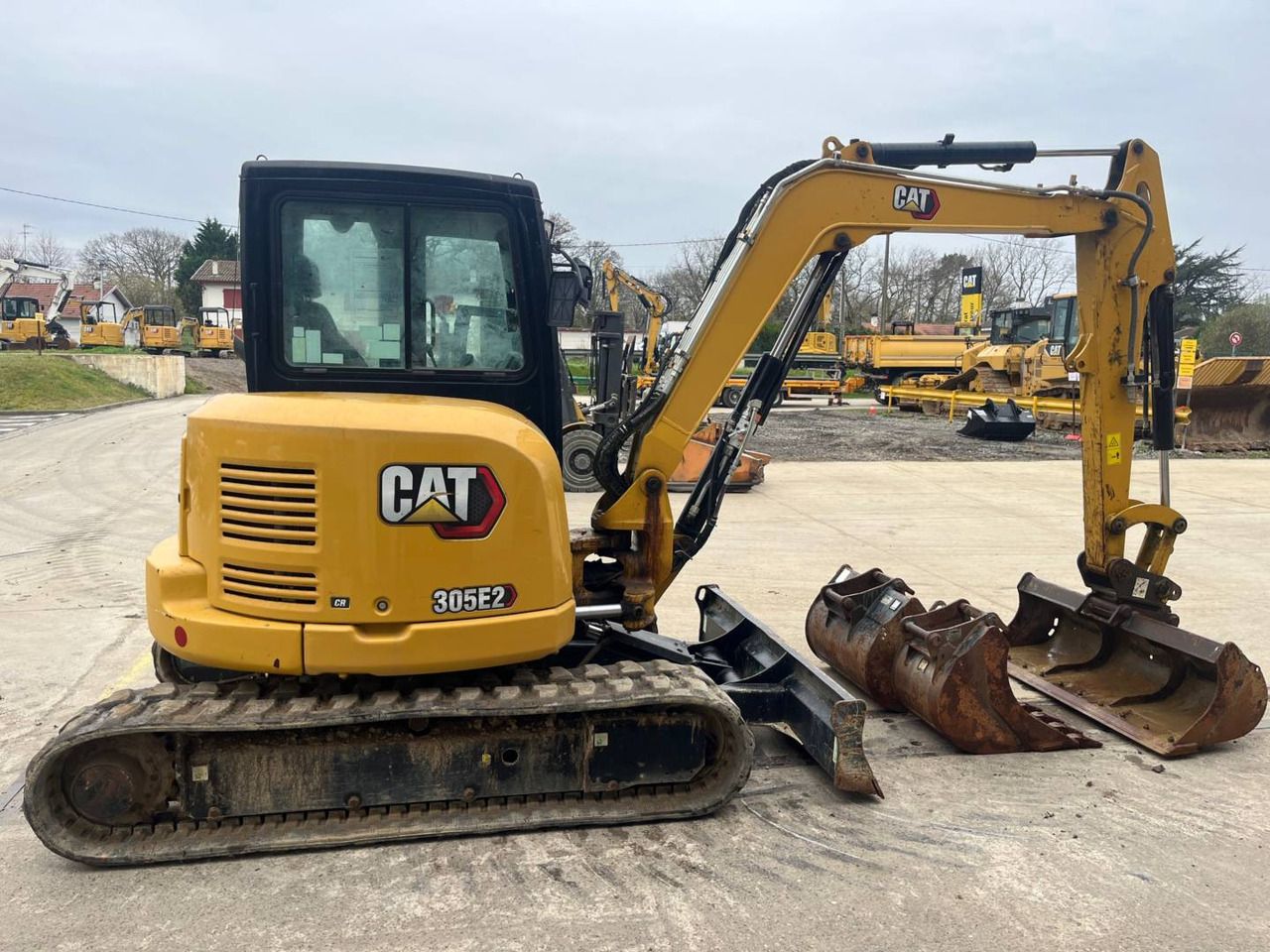 2021 Caterpillar 305E2 crawler excavator, side profile view