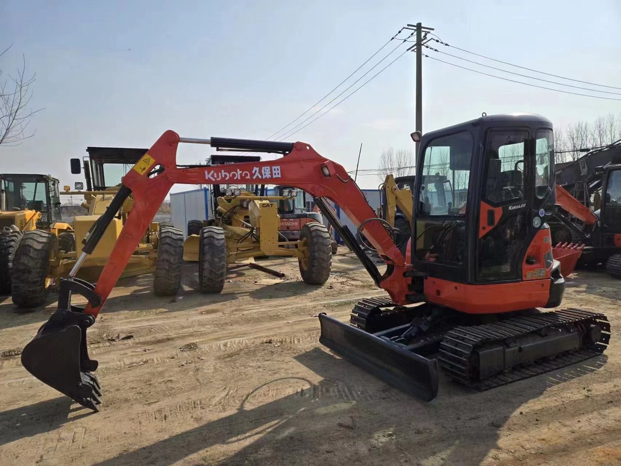 2021 Kubota U35 mini excavator, side view
