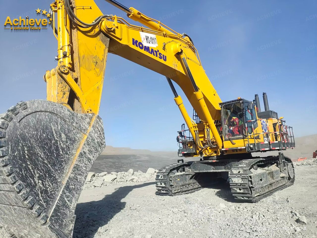 2022 Komatsu PC1250-11R crawler excavator, front three-quarter view 2022 Komatsu PC1250-11R crawler excavator, front three-quarter view