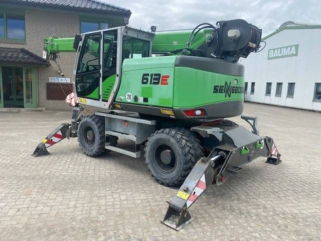2018 Sennebogen 613E crawler excavator rear three-quarter view