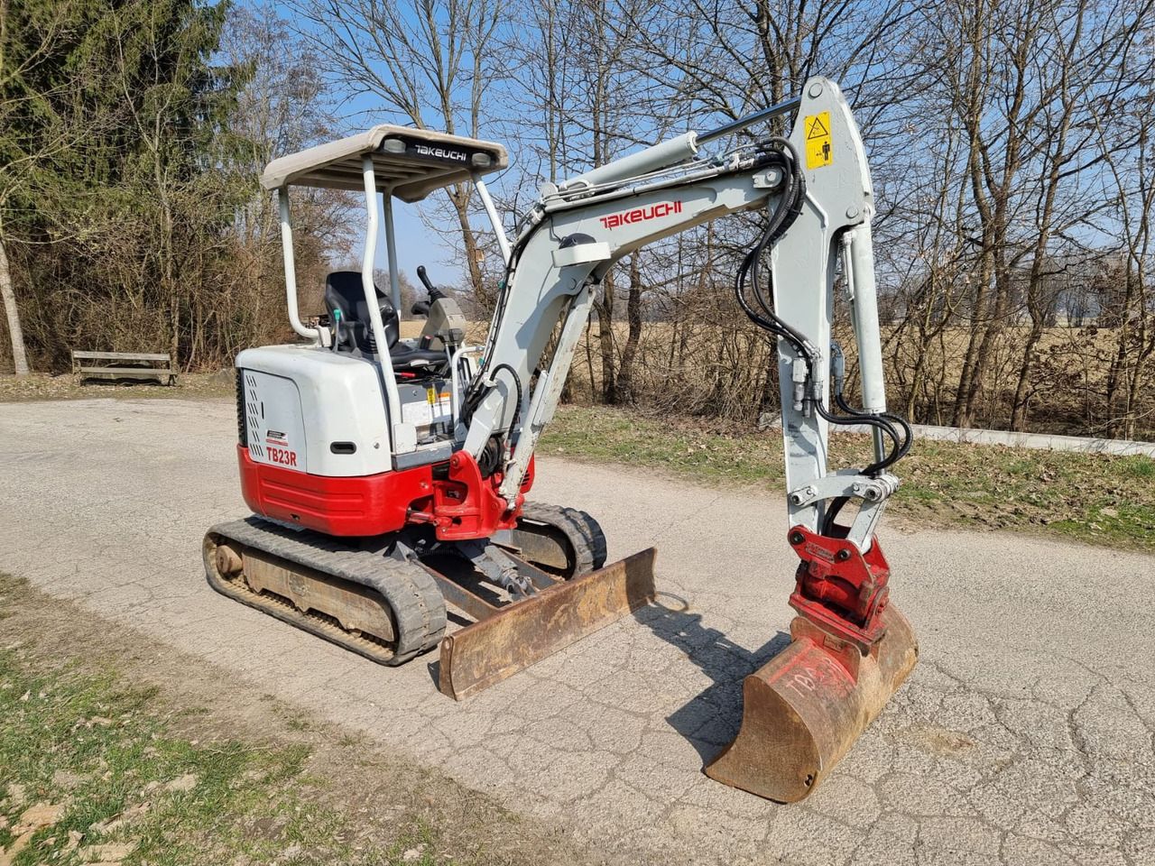 2018 Takeuchi TB23R mini excavator, side view 2018 Takeuchi TB23R mini excavator, side view