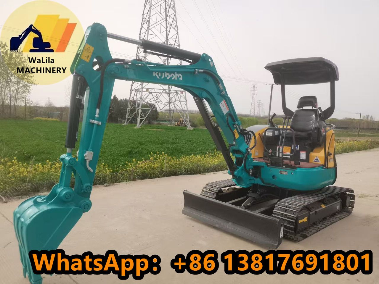 2023 Kubota U-30 mini excavator, side profile view