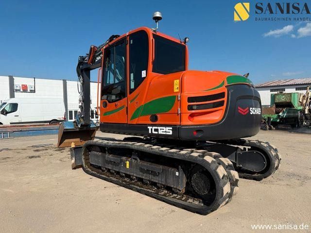 2021 Schaeff TC 125 crawler excavator, rear three-quarter view