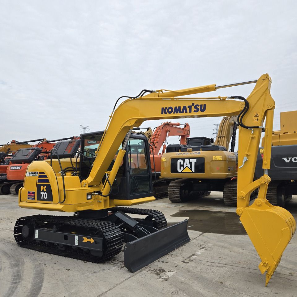 2022 Komatsu PC70-8 mini excavator, side view
