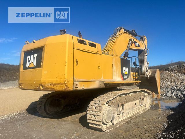 2015 Caterpillar 390F crawler excavator, rear three-quarter view 2015 Caterpillar 390F crawler excavator, rear three-quarter view