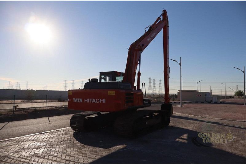 2025 Tata Hitachi EX215LC crawler excavator, rear three-quarter view 2025 Tata Hitachi EX215LC crawler excavator, rear three-quarter view