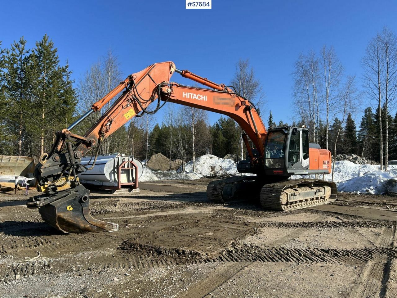 2008 Hitachi ZX280LC-3 crawler excavator, side profile view 2008 Hitachi ZX280LC-3 crawler excavator, side profile view