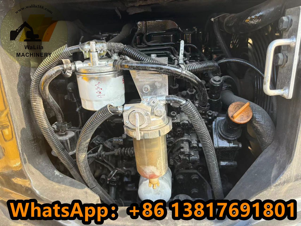 2023 Komatsu PC35MR mini excavator engine compartment view