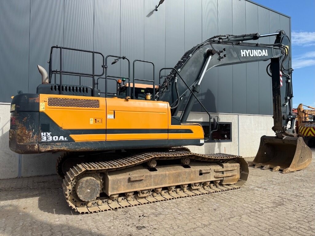 2021 Hyundai HX330A L crawler excavator, side profile view