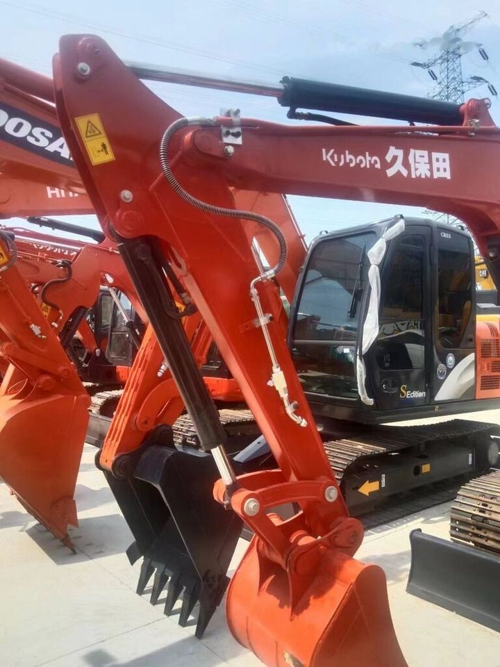 2022 Kubota U55 mini excavator boom and cab view