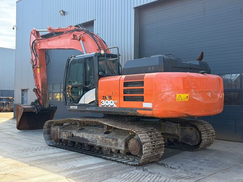 2018 Hitachi Zaxis 300LC crawler excavator, rear three-quarter view