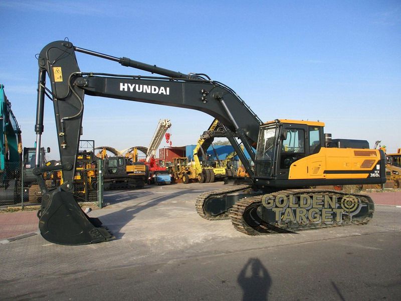 2023 Hyundai HX360L crawler excavator, side profile view