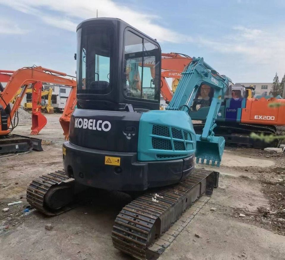 2018 Kobelco SK55 crawler excavator, rear three-quarter view 2018 Kobelco SK55 crawler excavator, rear three-quarter view