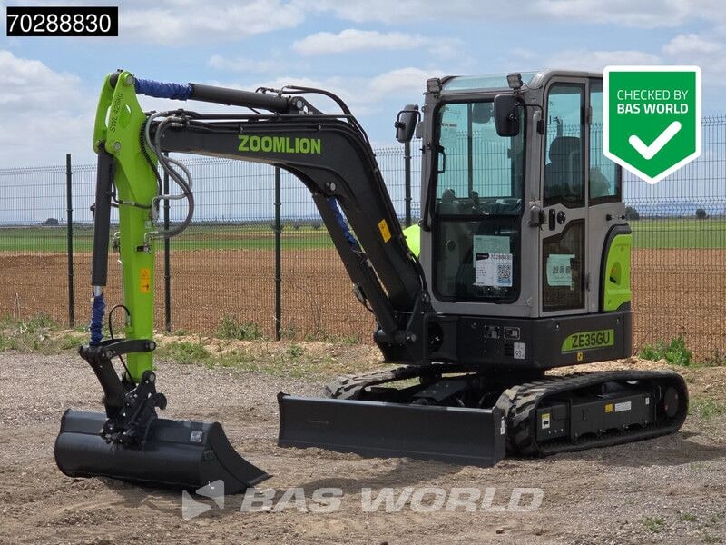 2024 Zoomlion ZE35GU mini excavator side view 2024 Zoomlion ZE35GU mini excavator side view