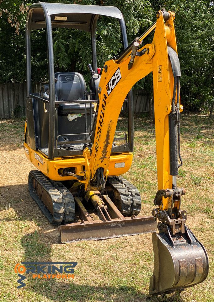 JCB 8014 CTS mini excavator, front three-quarter view
