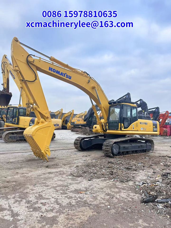 2023 Komatsu PC350 crawler excavator, side view 2023 Komatsu PC350 crawler excavator, side view