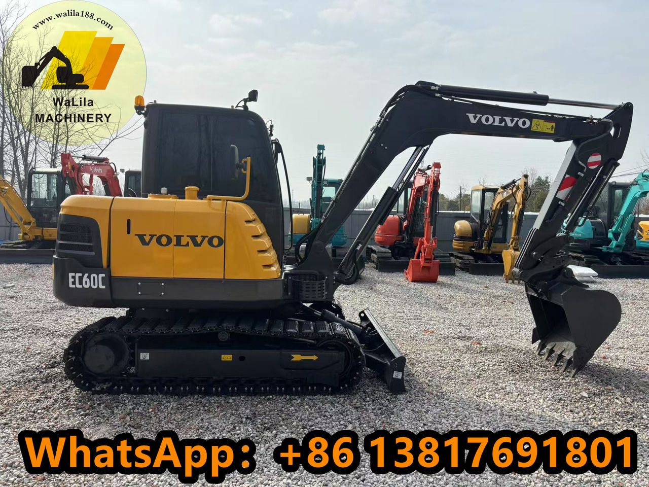 2023 Volvo EC60C mini excavator, side view 2023 Volvo EC60C mini excavator, side view