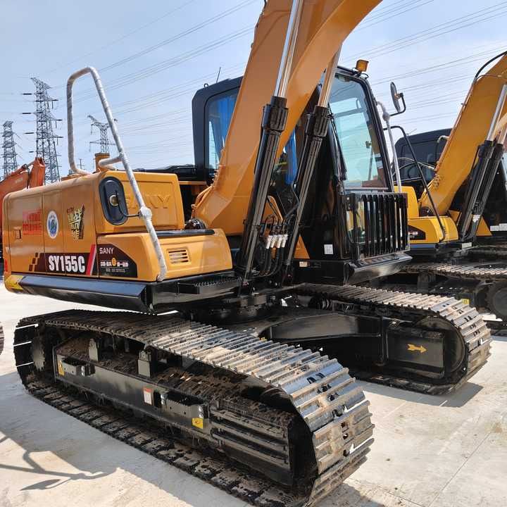 2022 Sany SY155C crawler excavator, rear three-quarter view 2022 Sany SY155C crawler excavator, rear three-quarter view
