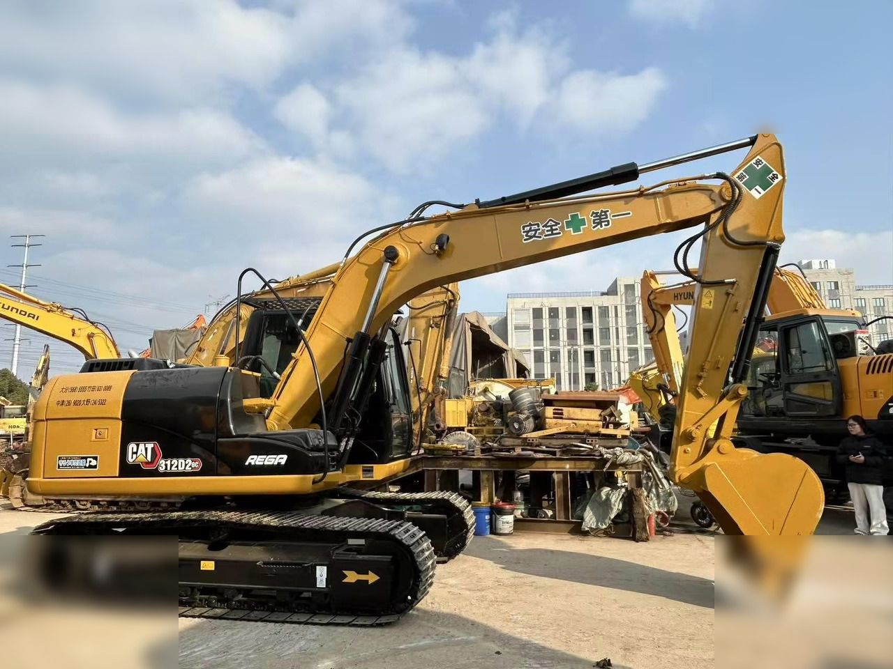 2022 Caterpillar 312D2 GC crawler excavator side view