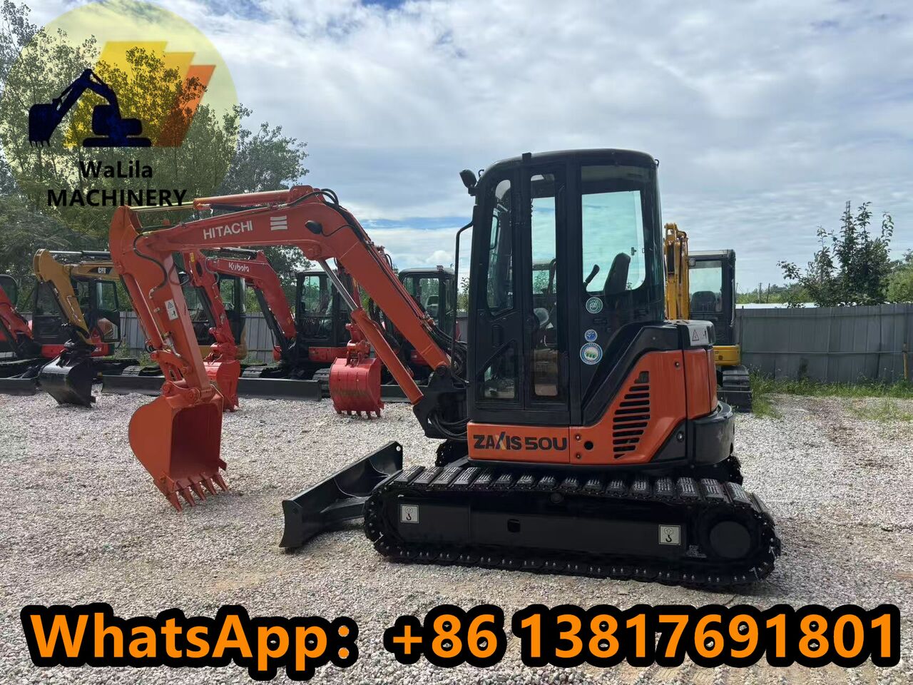 2024 Hitachi Zaxis 50U mini excavator, side view