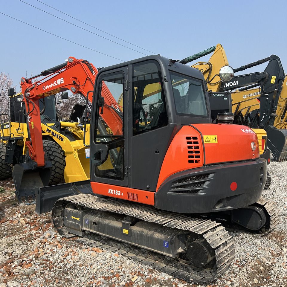 2024 Kubota KX183-3 mini excavator, rear three-quarter view 2024 Kubota KX183-3 mini excavator, rear three-quarter view