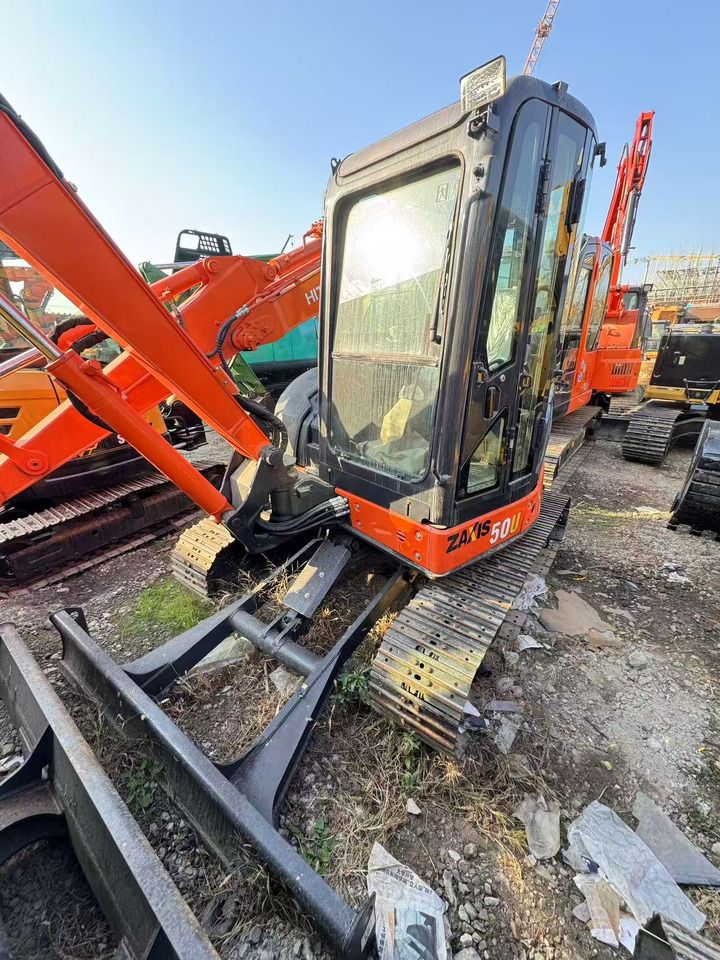 2018 Hitachi Zaxis 50U mini excavator, front three-quarter view