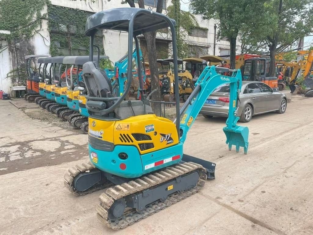 2024 Kubota U17 mini excavator, rear three-quarter view