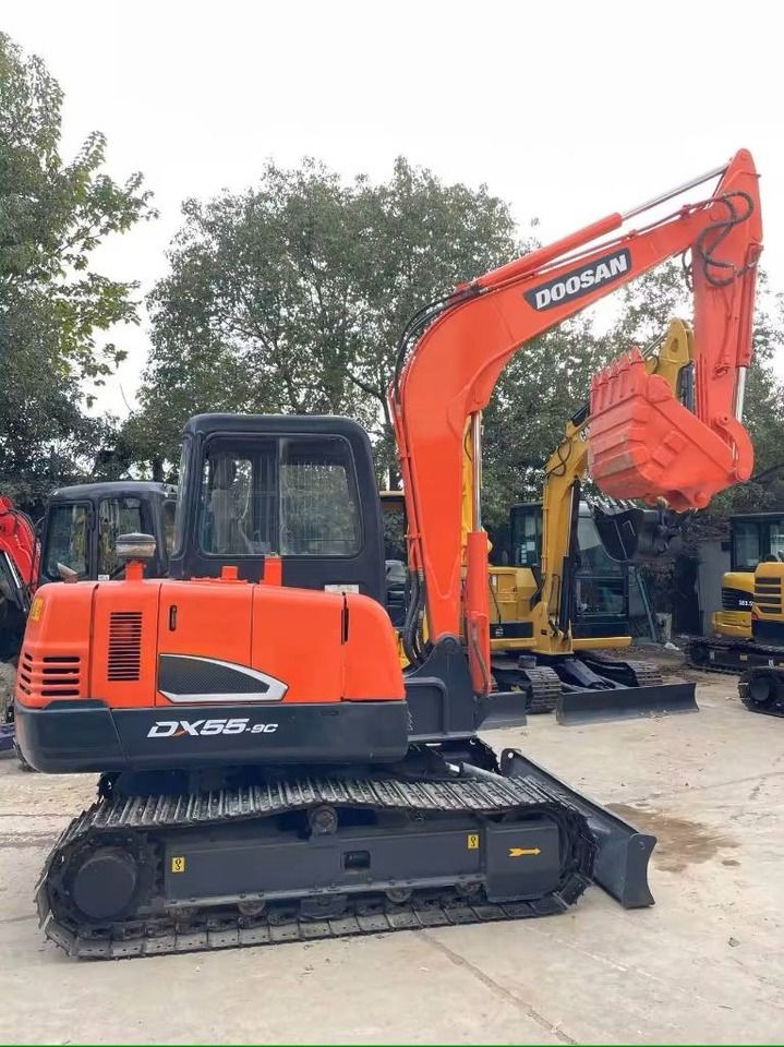 2022 Doosan DX55-9C mini excavator, side view