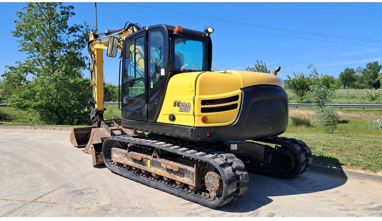 2017 Yanmar SV120 crawler excavator, rear three-quarter view 2017 Yanmar SV120 crawler excavator, rear three-quarter view