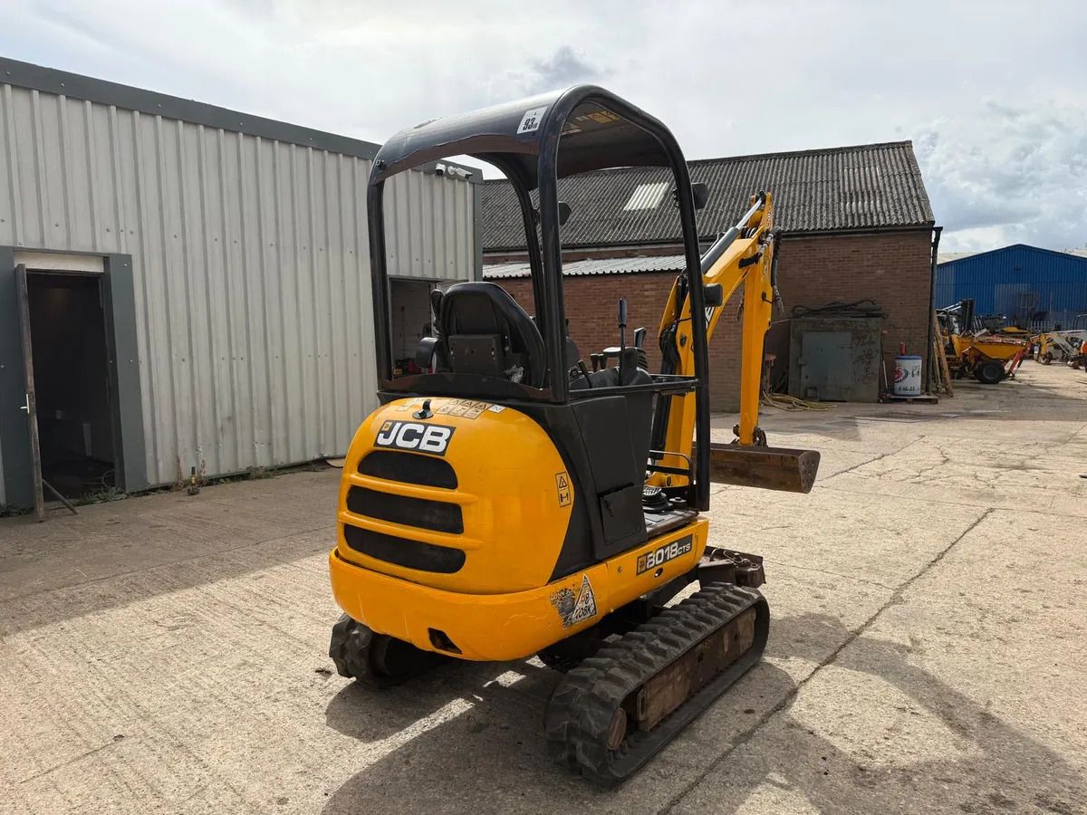 2016 JCB 8018CTS mini excavator, rear three-quarter view 2016 JCB 8018CTS mini excavator, rear three-quarter view