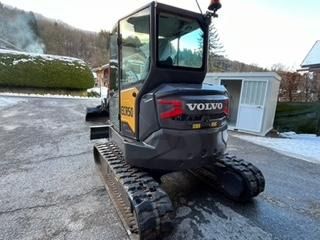 2024 Volvo ECR50 mini excavator, rear three-quarter view 2024 Volvo ECR50 mini excavator, rear three-quarter view