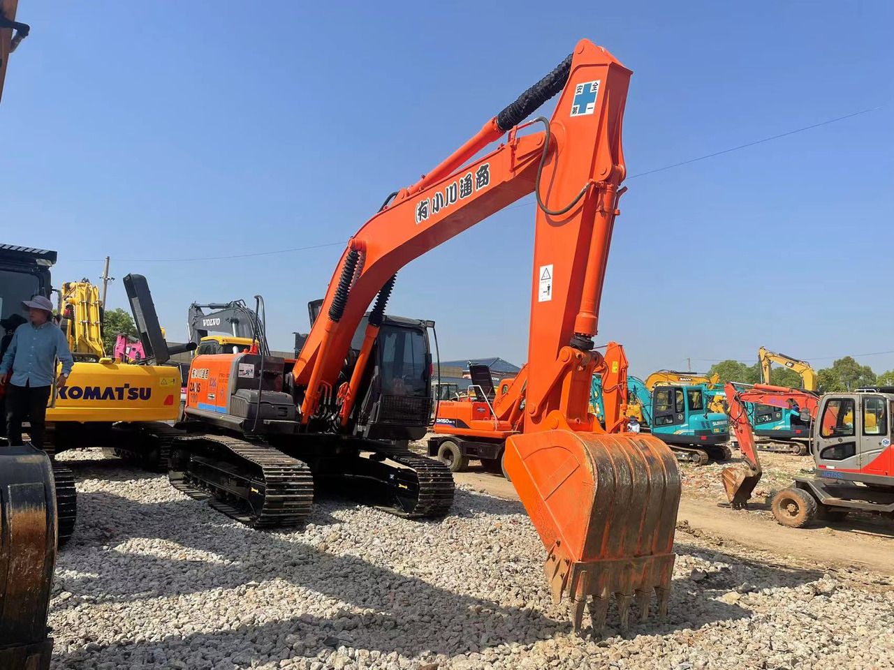 2023 Hitachi ZX200-3G crawler excavator, front three-quarter view
