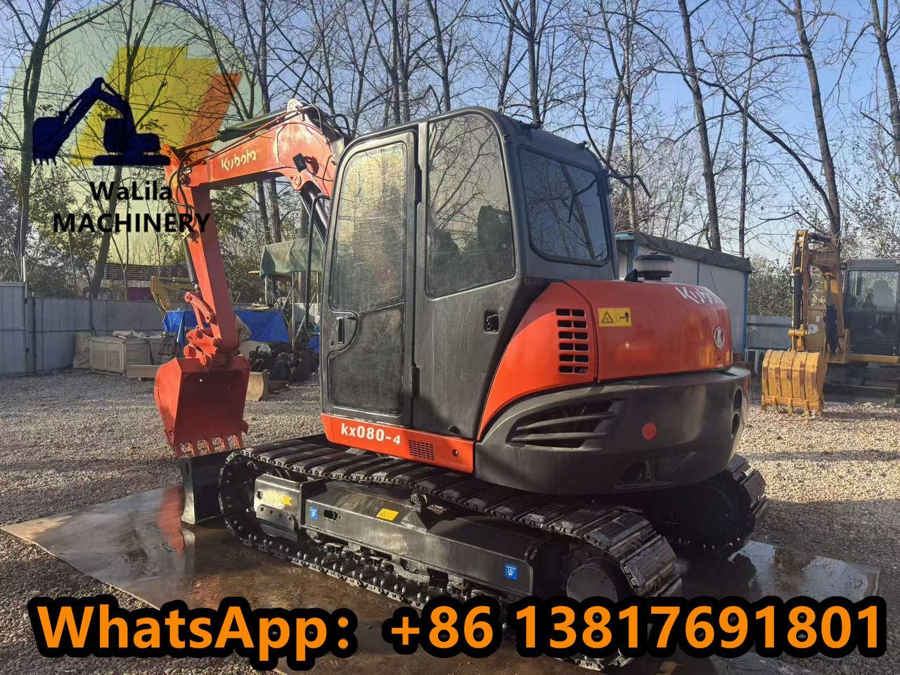 2023 Kubota KX080-4 mini excavator, side view