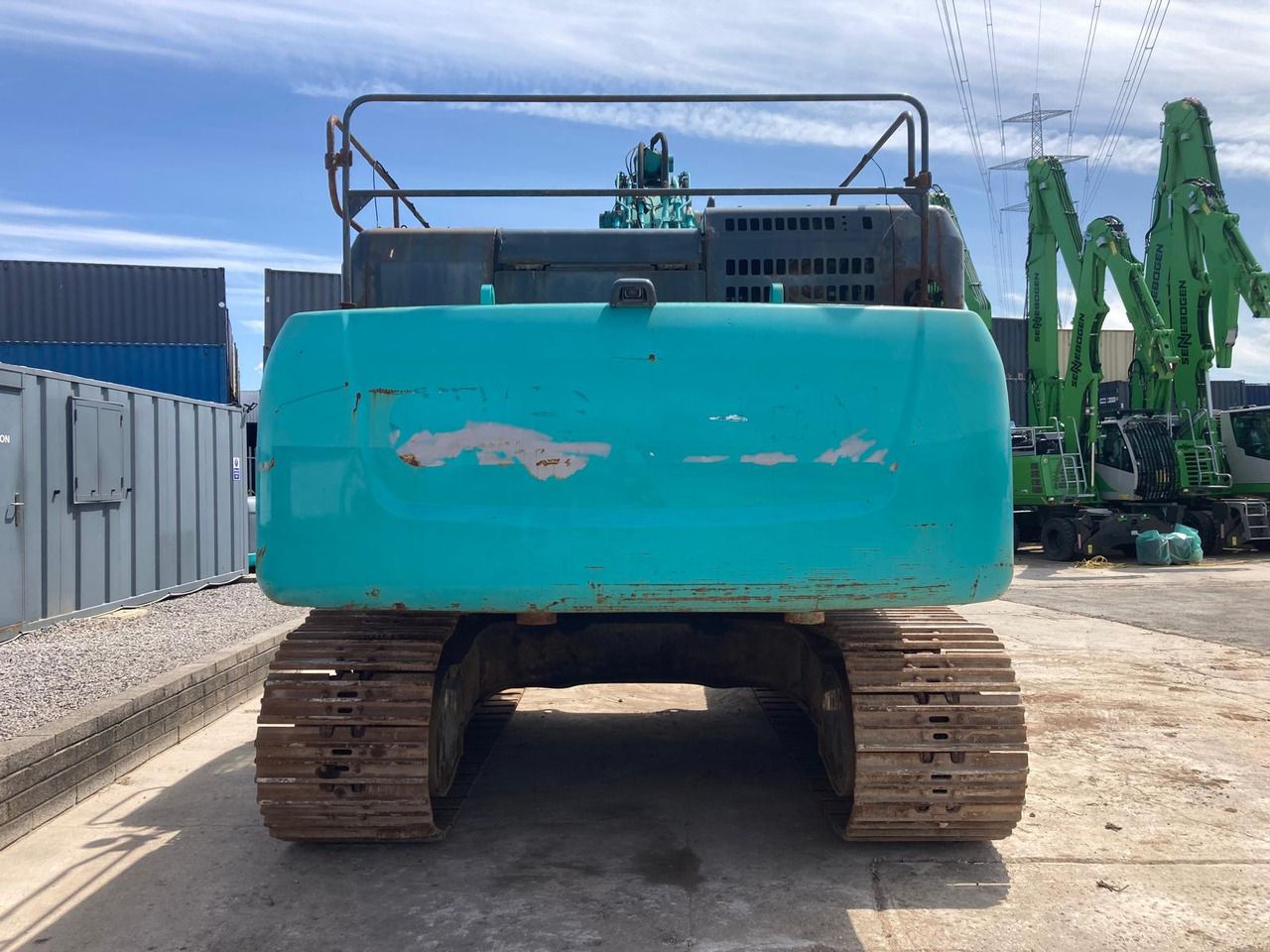 2019 Kobelco SK500LC-10 crawler excavator, rear view 2019 Kobelco SK500LC-10 crawler excavator, rear view