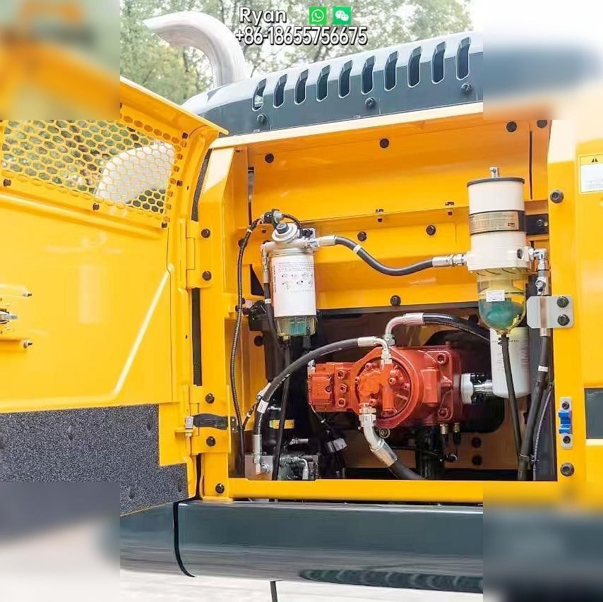 2025 Hyundai HX220L crawler excavator engine compartment view